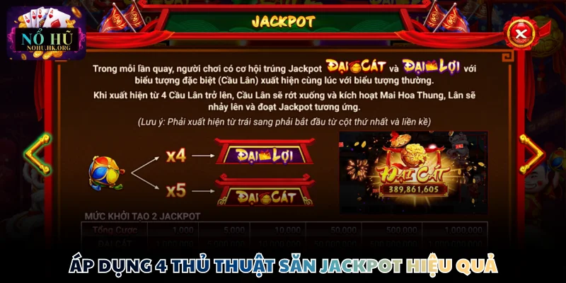 Áp dụng 4 thủ thuật săn Jackpot hiệu quả